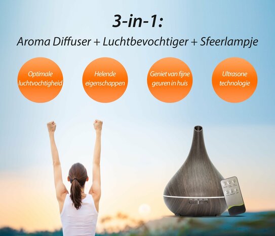 Lotus Pro | Dark Wood | Aroma Diffuser
