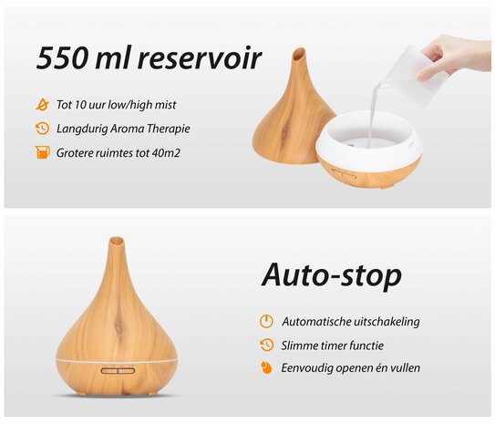 Lotus Pro | Light Wood | Aroma Diffuser