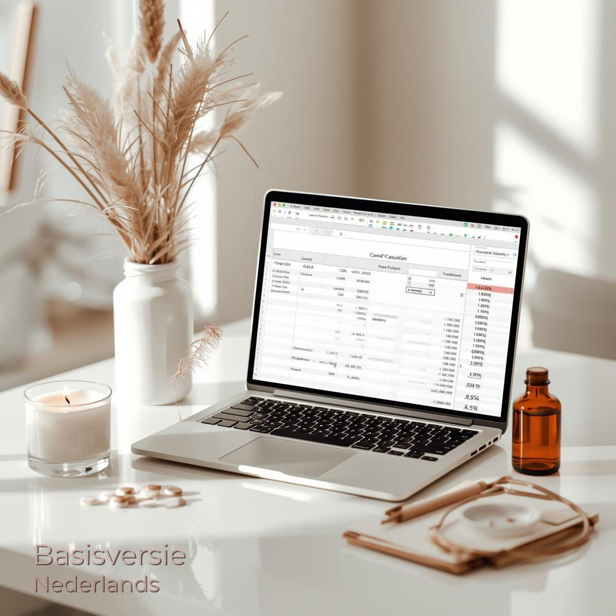 Kaarsen Productiekost Template – Basisversie (NL)